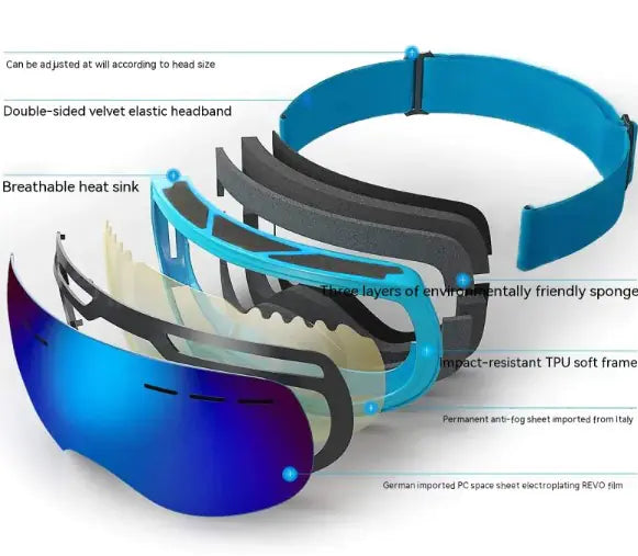 Anti-fog Ski Goggles